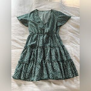 Floral Green Dress size small